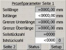 Touch Panel fliegende Schere