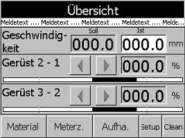 Touch Panel Walzensteuerung